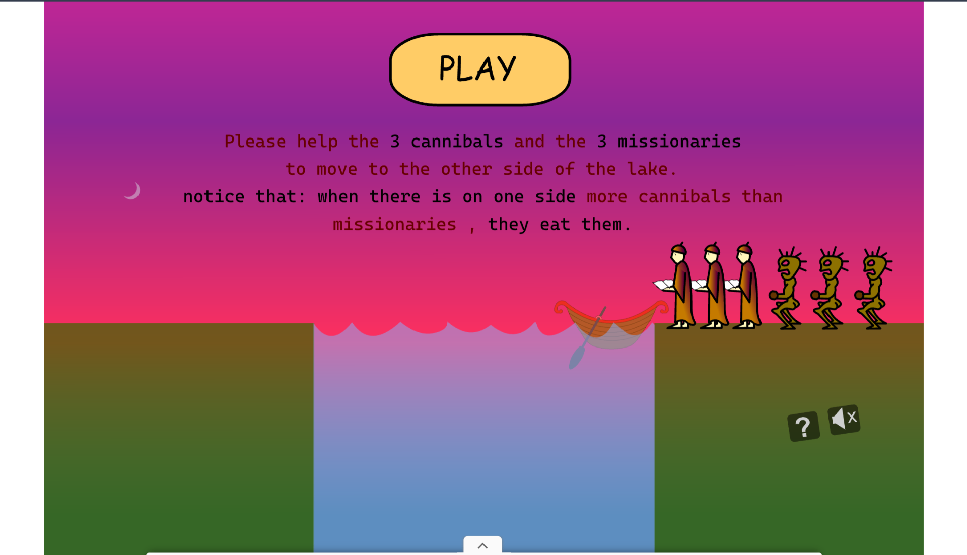 Preview of the Plastelina Logic Games animated Cannibals & Missionaries puzzle